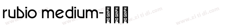 rubio medium字体转换